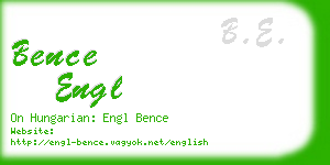 bence engl business card